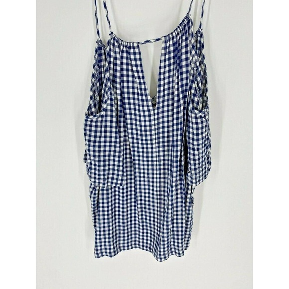 Velvet Anthropologie Gingham Cold Shoulder Blouse - Picture 7 of 7
